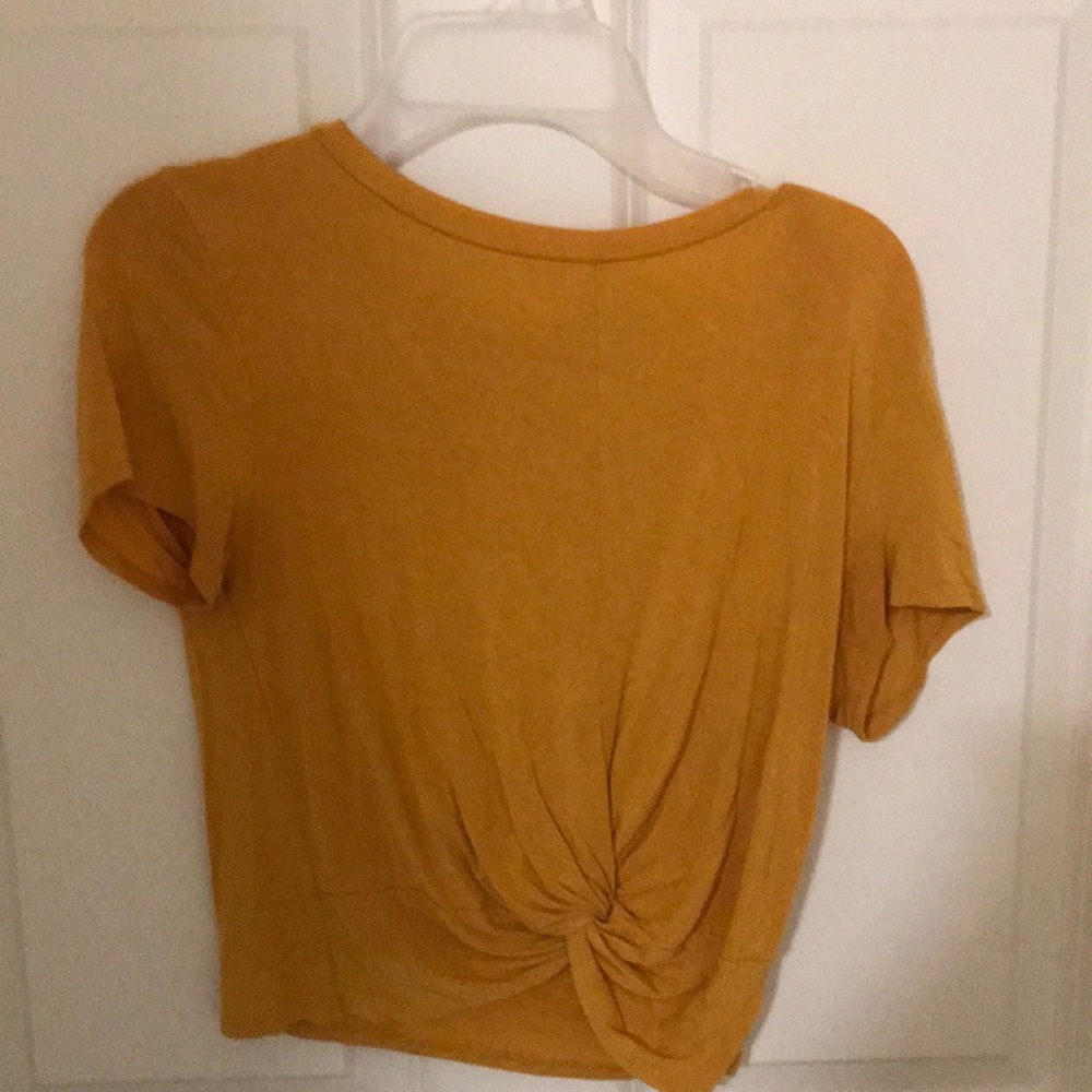 Mustard yellow crop top